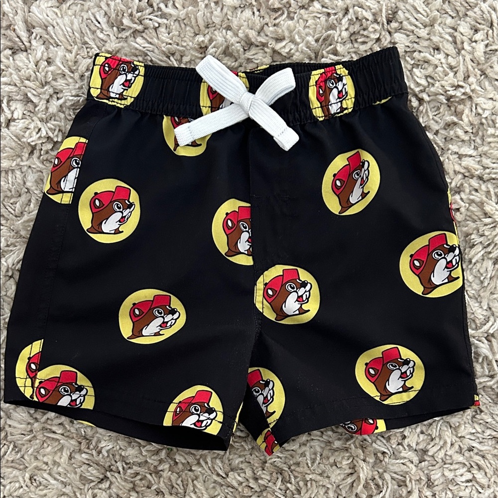 Kids Cartoon Character Black Shorts